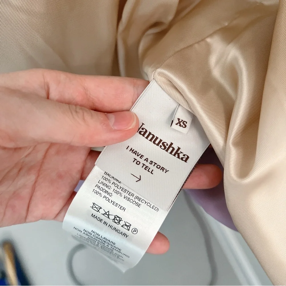 NWOT Nanushka HIDE Vegan Leather puffer jacket Lilac - Picture 9 of 13